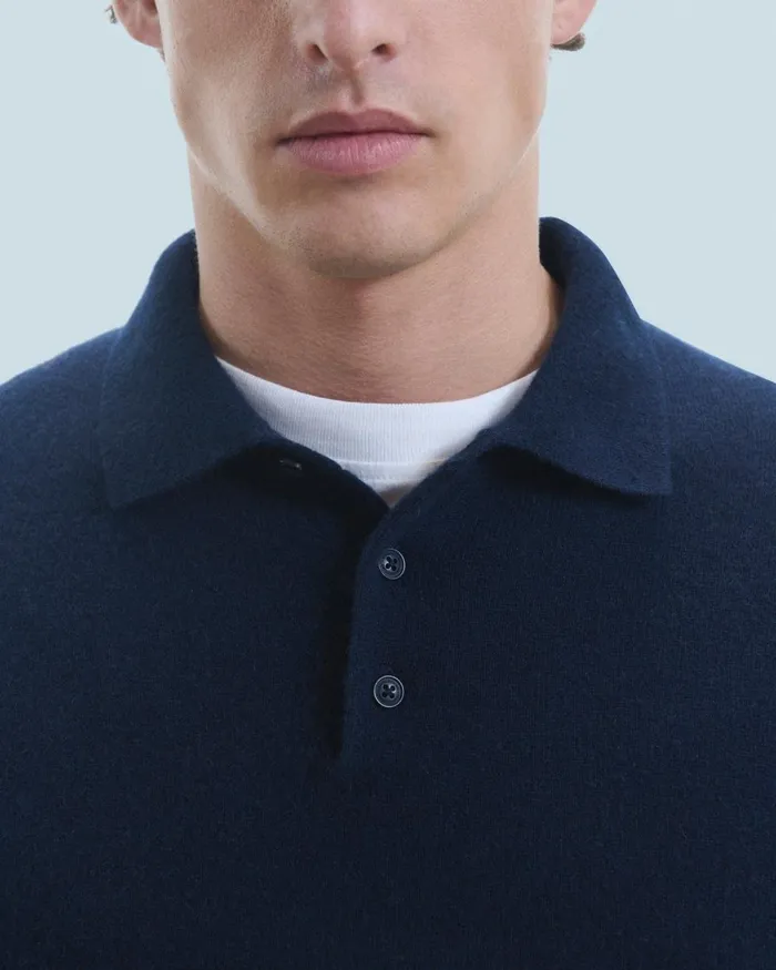 Men Cashmere Sweaters From Future Basic Polo Neck Sweater White