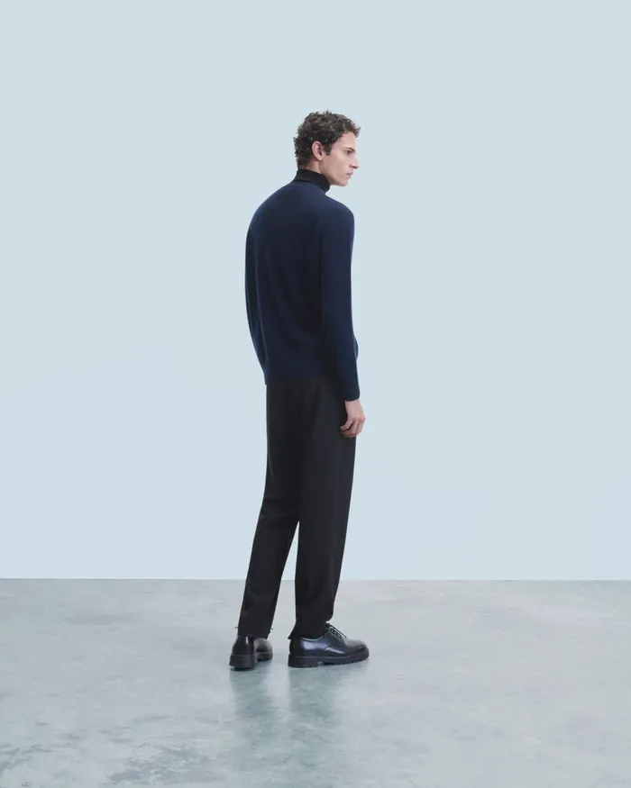 Men Cashmere Sweaters From Future Crewneck Raglan Sweater Moonlight Blue