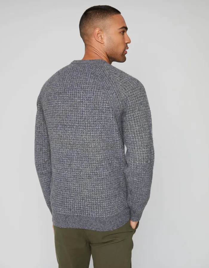 Men Charcoal Marl Raglan Sleeve Crew Neck Jumper Threadbare Jumpers Men Charcoal Marl Raglan Sleeve Crew Neck Jumper Threadbare Jumpers