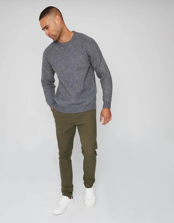 Men Charcoal Marl Raglan Sleeve Crew Neck Jumper Threadbare Jumpers Men Charcoal Marl Raglan Sleeve Crew Neck Jumper Threadbare Jumpers