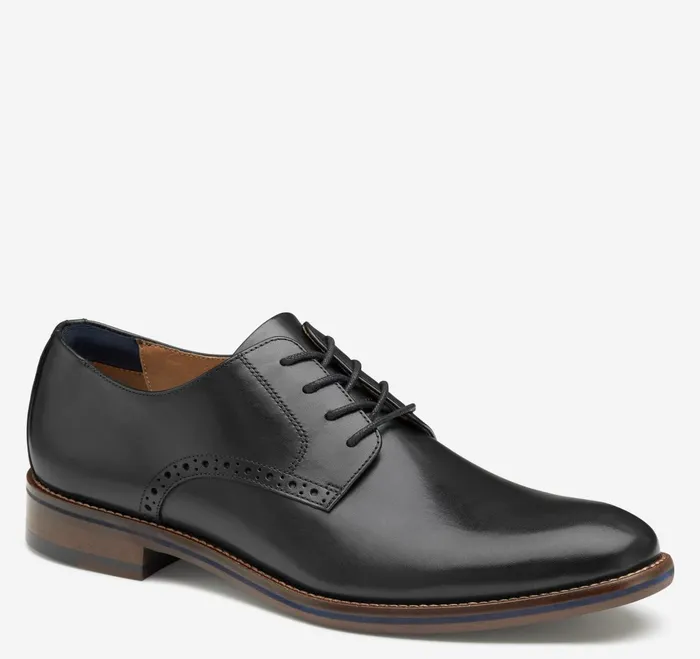 Men Conard 20 Plain Toe Black Full Grain JohnstonandMurphy LaceUps