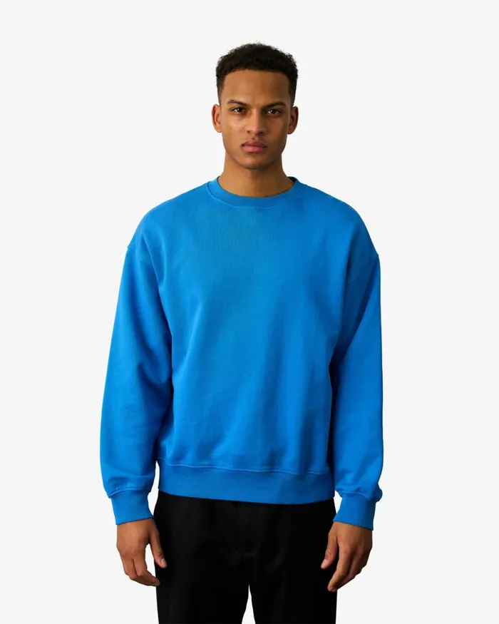 Men Crewneck Sweatshirts Colorful Standard Organic Oversized Crew Oyster Grey