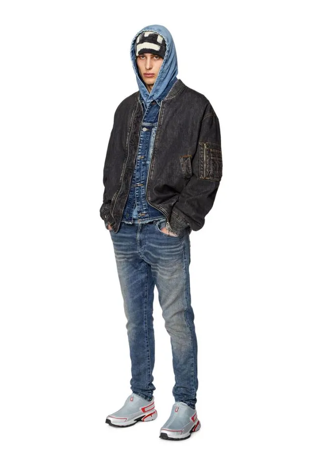 Men DBarcyS Dark Blue Diesel Outerwear And Jackets