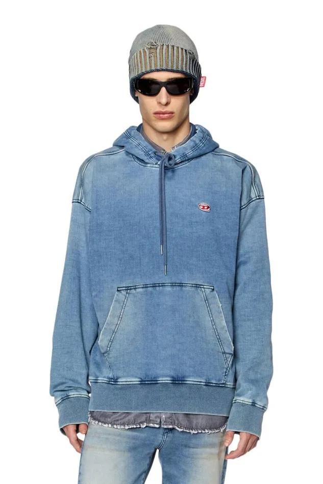 Men DUmRibNe Light Blue Diesel Sweaters Men DUmRibNe Light Blue Diesel Sweaters