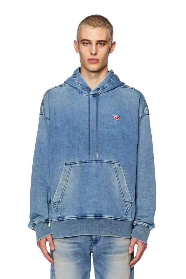 Men DUmRibNe Light Blue Diesel Sweaters Men DUmRibNe Light Blue Diesel Sweaters