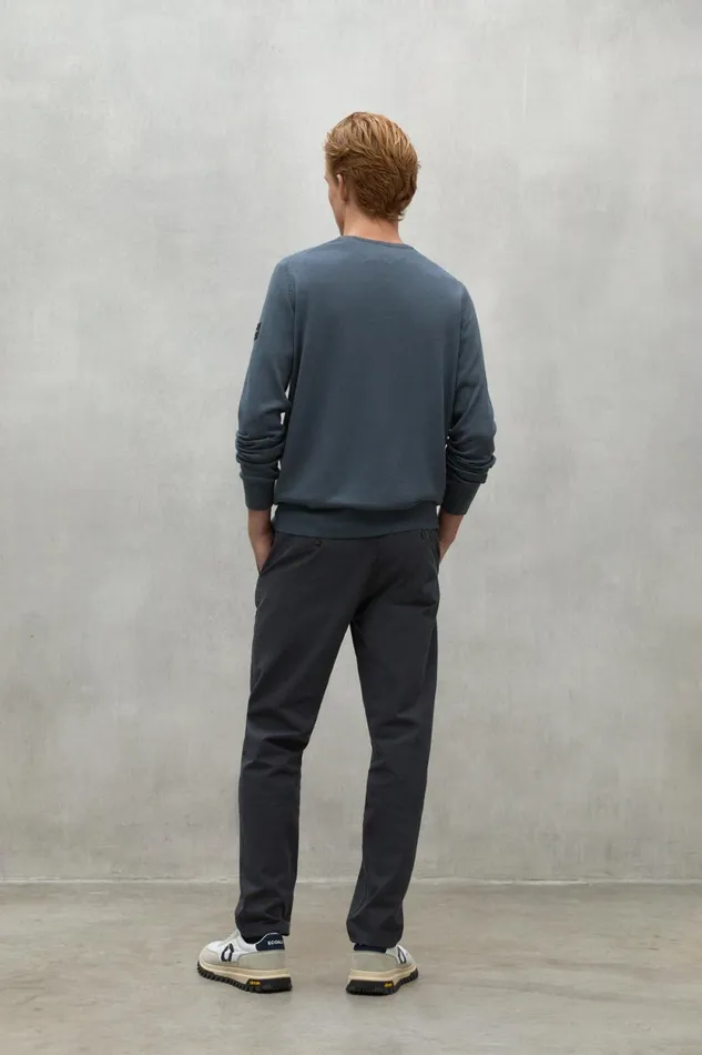 Men Dark Grey Aras Trousers Ecoalf Trousers