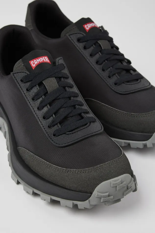 Men Drift Trail Black Textile And Nubuck Sneakers Camper Sneakers