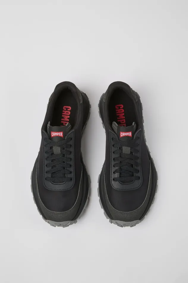 Men Drift Trail Black Textile And Nubuck Sneakers Camper Sneakers Men Drift Trail Black Textile And Nubuck Sneakers Camper Sneakers