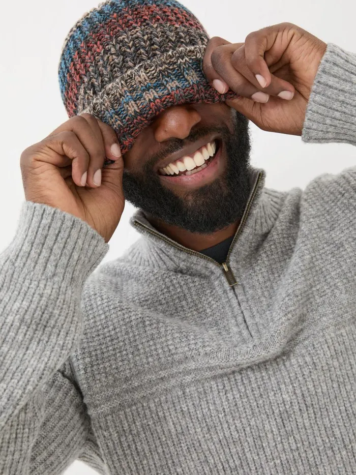 Men Hats Fat Face Multi Twist Beanie Men Hats Fat Face Multi Twist Beanie