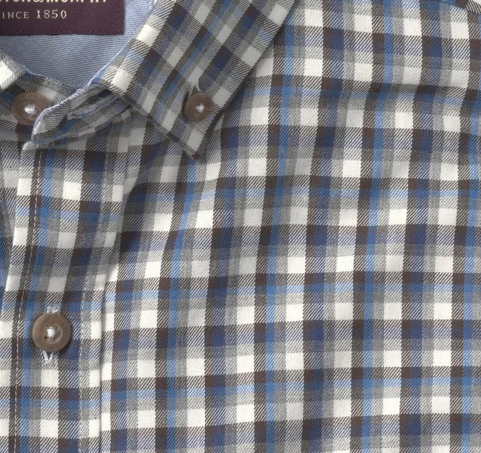 Men Heathered Shirt Whitemulti Triple Grid JohnstonandMurphy Shirts Men Heathered Shirt Whitemulti Triple Grid JohnstonandMurphy Shirts