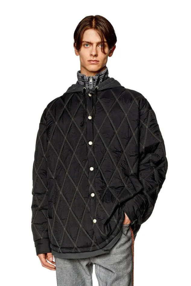 Men JRomeo Black Diesel Outerwear And Jackets Men JRomeo Black Diesel Outerwear And Jackets