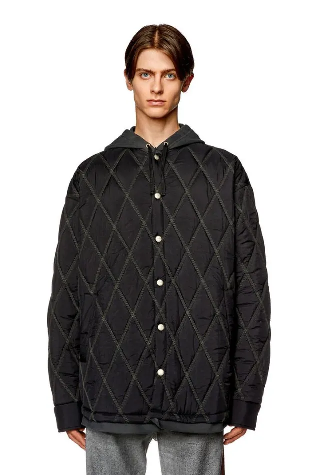 Men JRomeo Black Diesel Outerwear And Jackets Men JRomeo Black Diesel Outerwear And Jackets