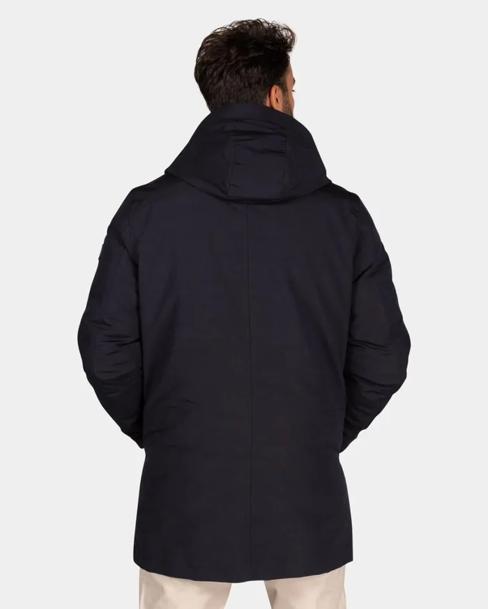 Men Jackets NZA New Zealand Auckland Dark Blue Quilted Parka Jacket 8211 Winter Navy