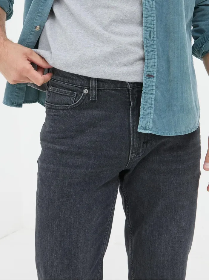 Men Jeans Fat Face Black Slim Fit Jeans