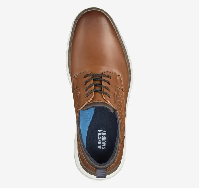 Men Jenkins Plain Toe Brown Leather JohnstonandMurphy LaceUps Men Jenkins Plain Toe Brown Leather JohnstonandMurphy LaceUps