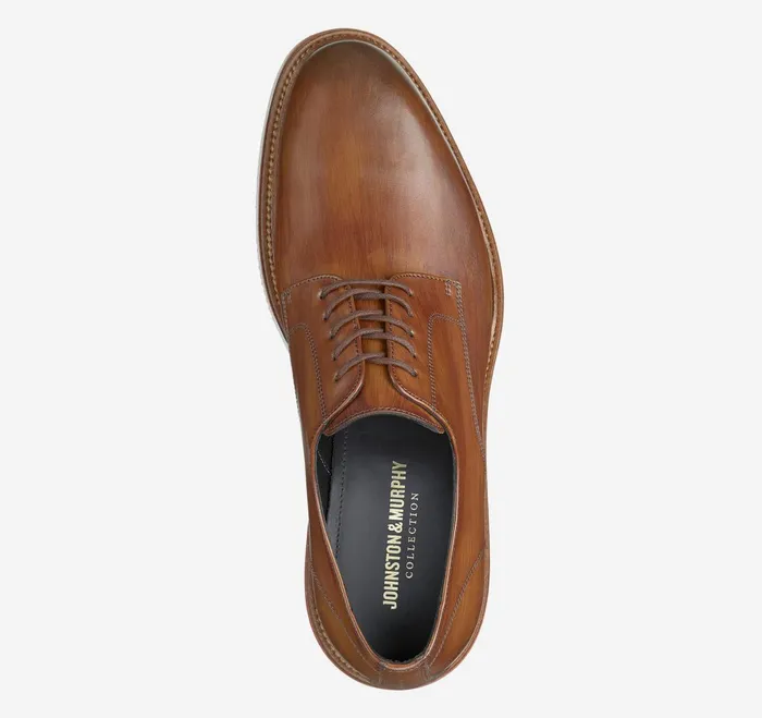 Men Jenson Plain Toe Tan Italian Calfskin JohnstonandMurphy LaceUps Men Jenson Plain Toe Tan Italian Calfskin JohnstonandMurphy LaceUps