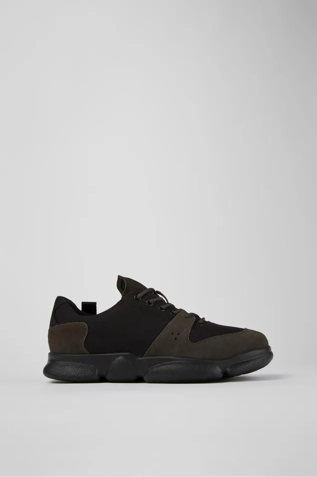 Men Karst Black Leather And Recycled PET Sneakers Camper Sneakers Men Karst Black Leather And Recycled PET Sneakers Camper Sneakers