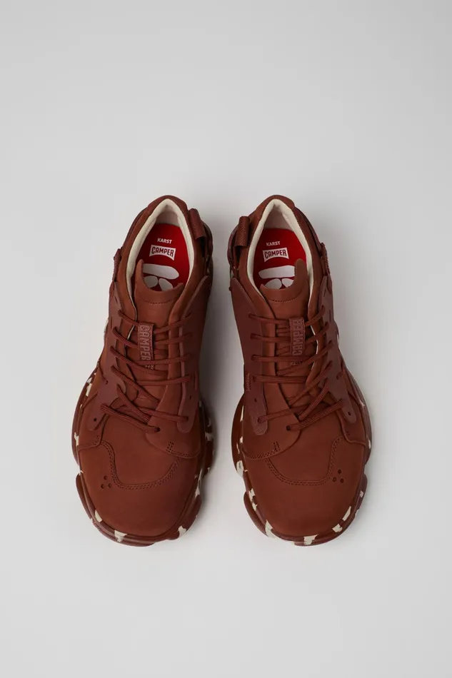 Men Karst Red Nubuck And Textile Sneakers Camper Sneakers Men Karst Red Nubuck And Textile Sneakers Camper Sneakers