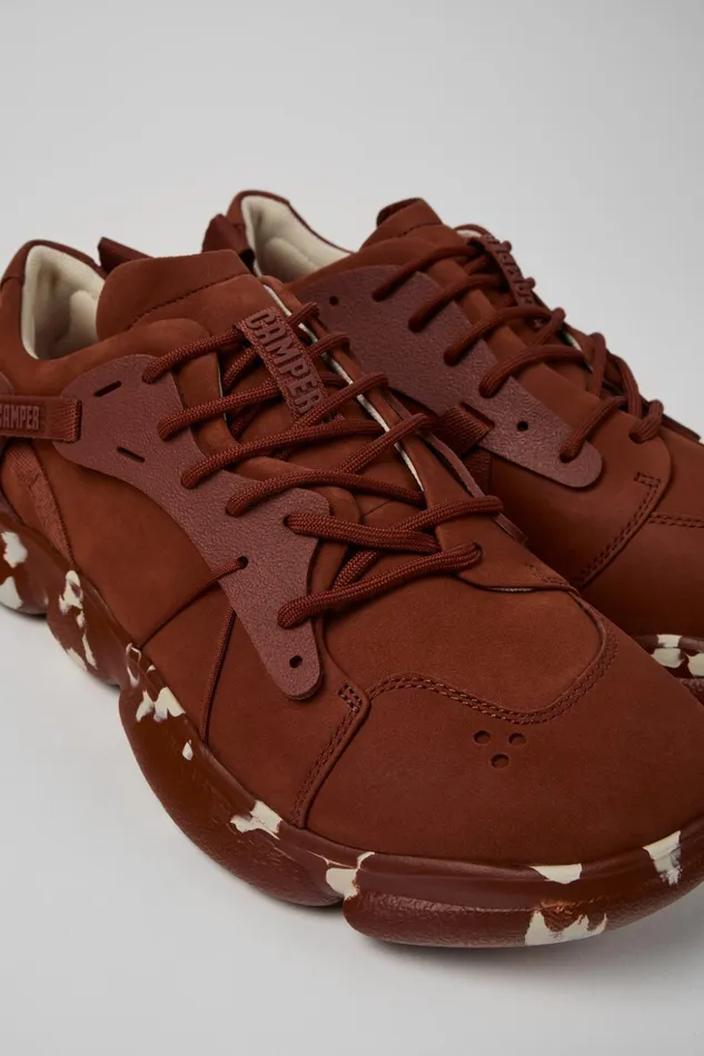 Men Karst Red Nubuck And Textile Sneakers Camper Sneakers Men Karst Red Nubuck And Textile Sneakers Camper Sneakers