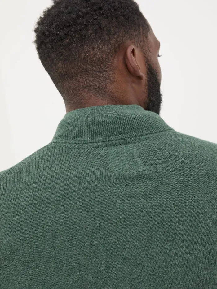 Men Knitwear Fat Face Rye Dark Green HalfNeck