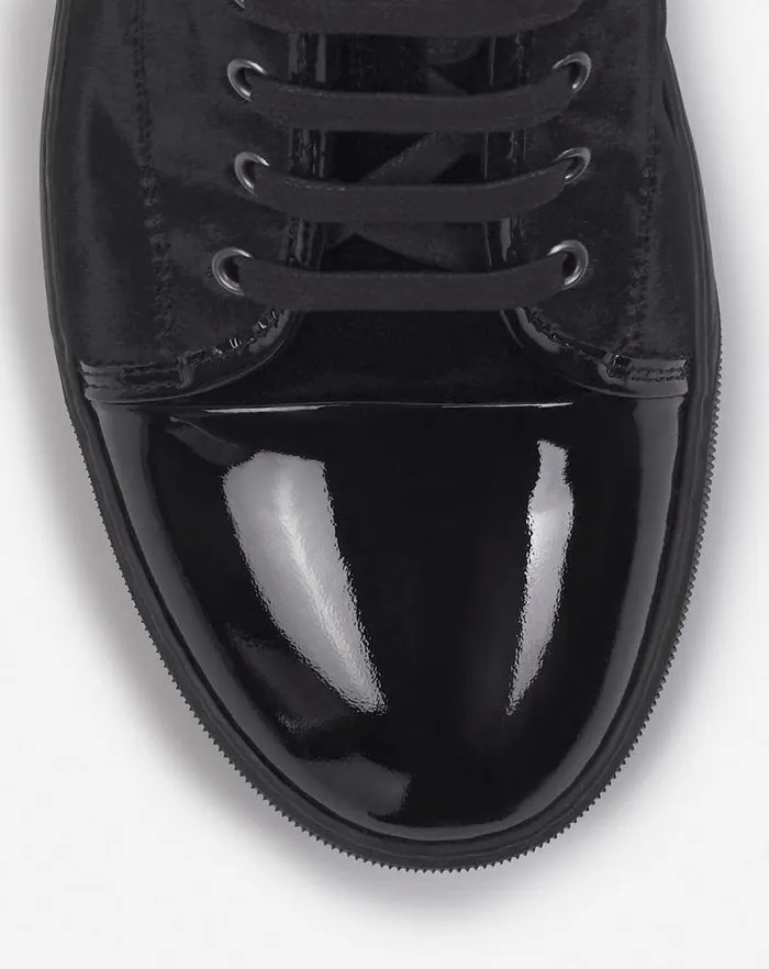 Men Lanvin DBB1 Dbb1 Sneakers In Velvet And Patent Leather Blackblack Men Lanvin DBB1 Dbb1 Sneakers In Velvet And Patent Leather Blackblack