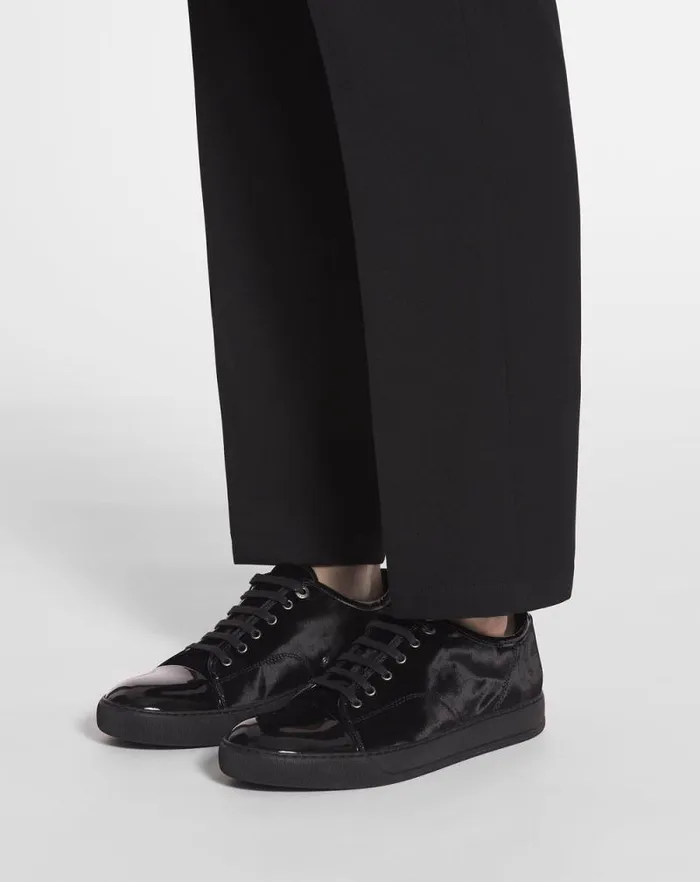 Men Lanvin DBB1 Dbb1 Sneakers In Velvet And Patent Leather Blackblack Men Lanvin DBB1 Dbb1 Sneakers In Velvet And Patent Leather Blackblack