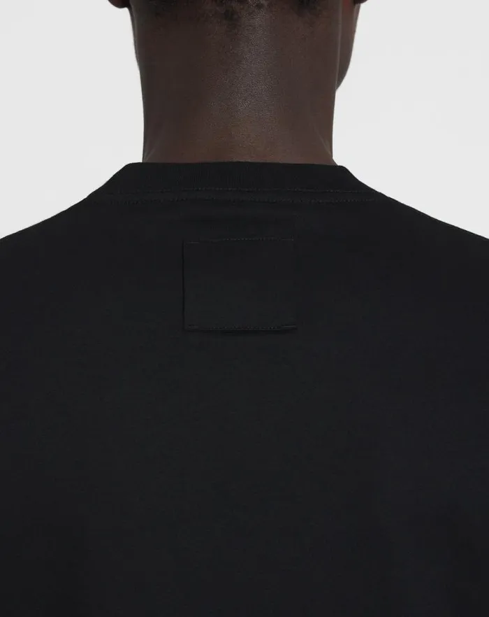 Men Lanvin Tshirts and Polos Logo Denim Tshirt Black Men Lanvin Tshirts and Polos Logo Denim Tshirt Black