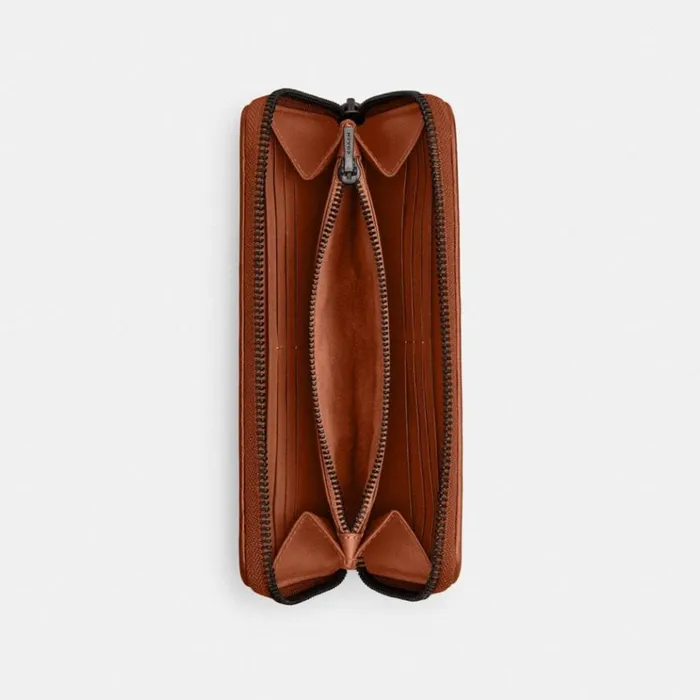 Men Large Wallets Coach Accordion Wallet In Micro Signature Jacquard Cocoaburnished Amber Men Large Wallets Coach Accordion Wallet In Micro Signature Jacquard Cocoaburnished Amber