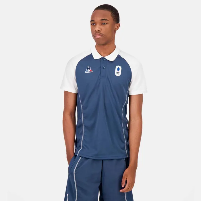 Men Le Coq Sportif Polos Shirts France039s Olympic Team Polo Shirt Insignia Bluemarshmallow Men Le Coq Sportif Polos Shirts France039s Olympic Team Polo Shirt Insignia Bluemarshmallow
