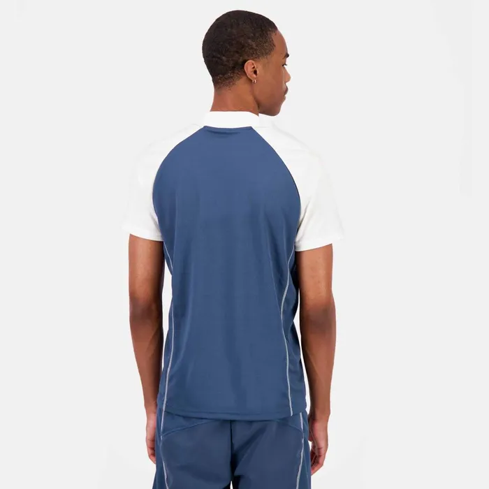 Men Le Coq Sportif Polos Shirts France039s Olympic Team Polo Shirt Insignia Bluemarshmallow