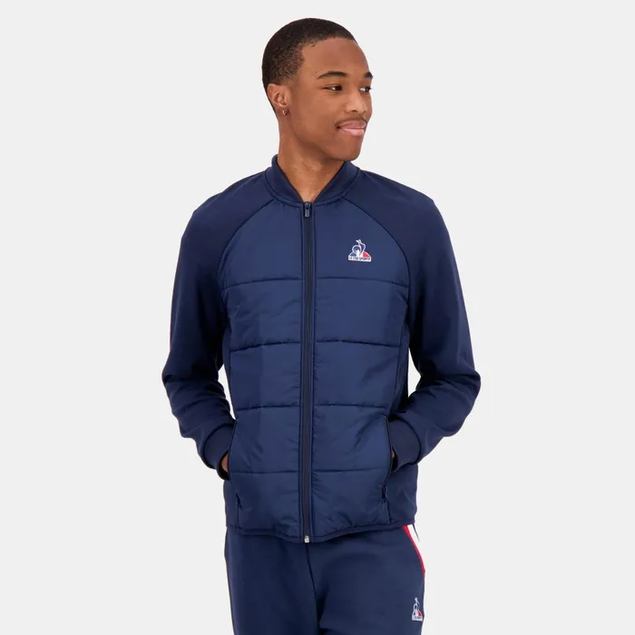Men Le Coq Sportif Sweatshirts Tricolore Sweat Zipp Capuche Homme