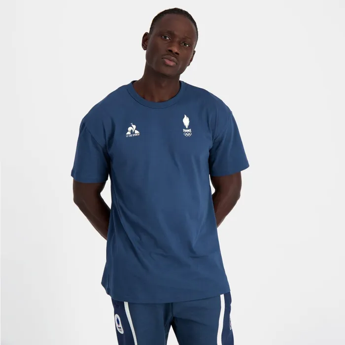 Men Le Coq Sportif Tshirts And Tops France039s Olympic Team TShirt Insignia Blue Men Le Coq Sportif Tshirts And Tops France039s Olympic Team TShirt Insignia Blue