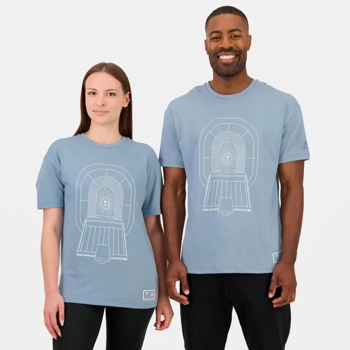 Men Le Coq Sportif Tshirts And Tops Paris 2024 Capsule Tshirt SaintDenis Faded Denim Men Le Coq Sportif Tshirts And Tops Paris 2024 Capsule Tshirt SaintDenis Faded Denim