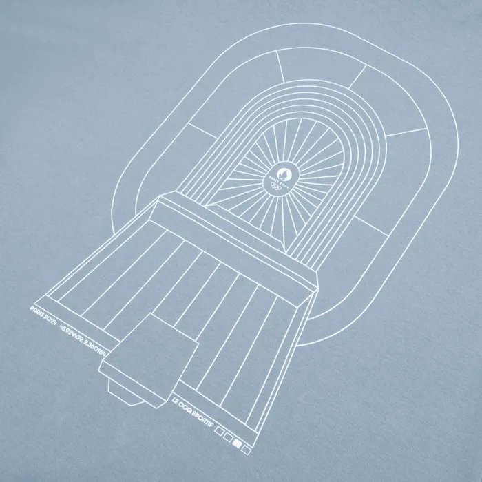 Men Le Coq Sportif Tshirts And Tops Paris 2024 Capsule Tshirt SaintDenis Faded Denim