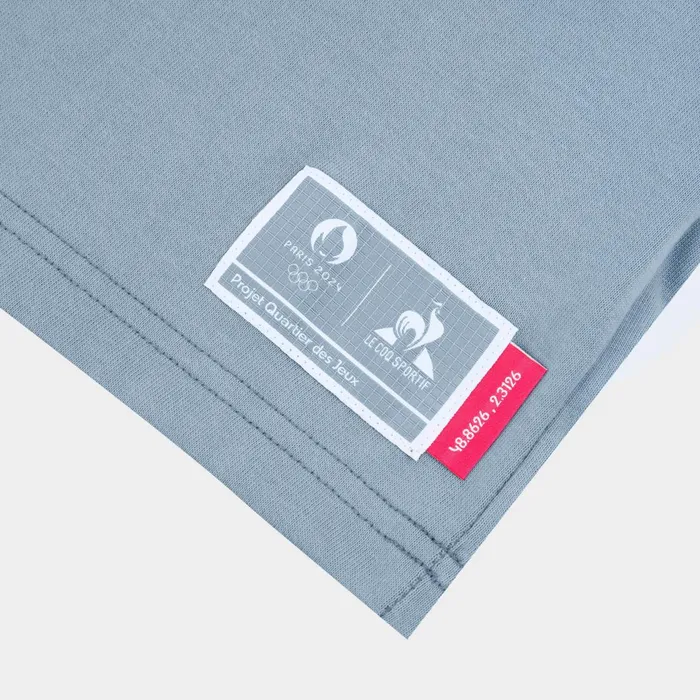Men Le Coq Sportif Tshirts And Tops Paris 2024 Capsule Tshirt SaintDenis Faded Denim