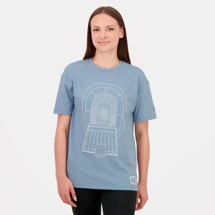 Men Le Coq Sportif Tshirts And Tops Paris 2024 Capsule Tshirt SaintDenis Faded Denim