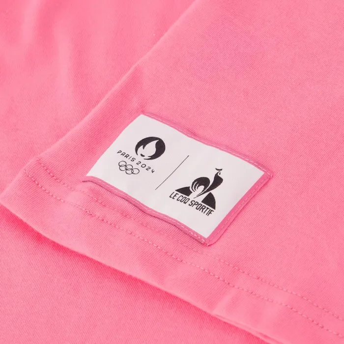 Men Le Coq Sportif Tshirts And Tops Paris 2024 TShirt Pink Carnation