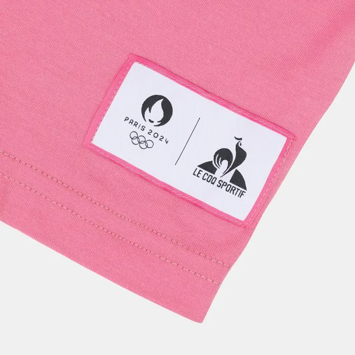 Men Le Coq Sportif Tshirts And Tops Paris 2024 TShirt Pink Carnation