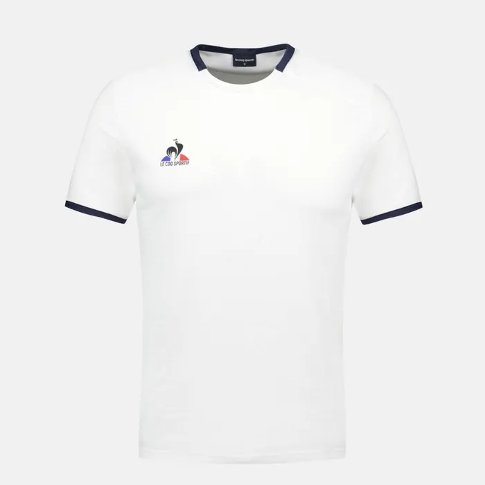 Men Le Coq Sportif Tshirts And Tops Tennis TShirt New Optical Whitedress Blues