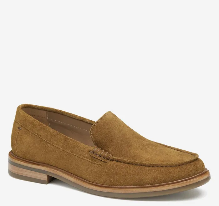 Men Lyles Venetian Loafer Snuff Suede JohnstonandMurphy SlipOns and Loafers