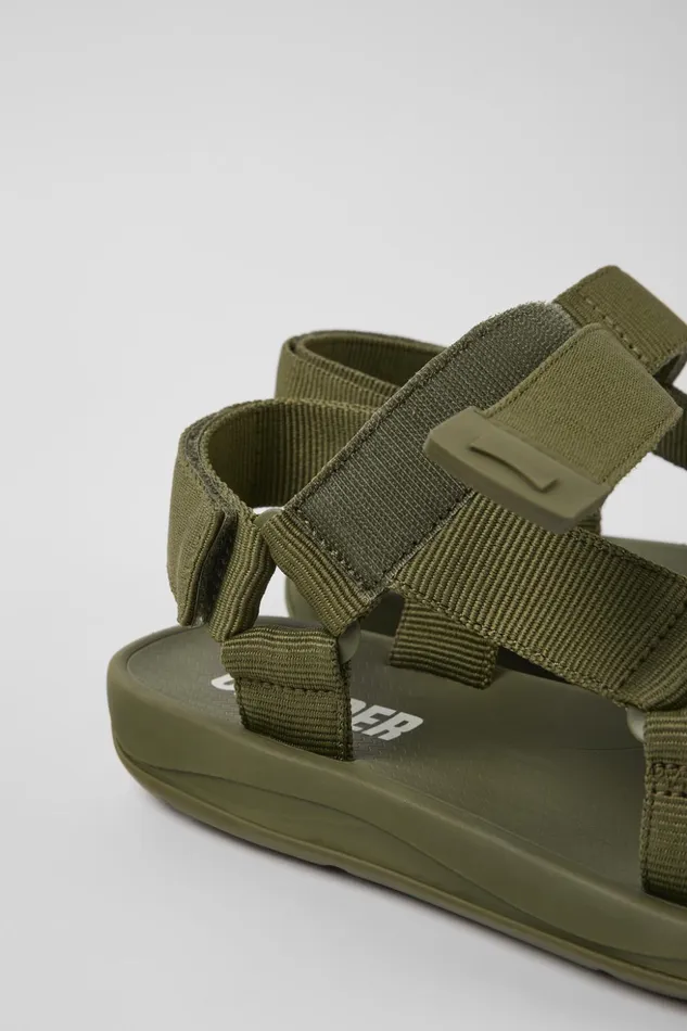 Men Match Green Textile Sandal Camper Non Leather Shoes