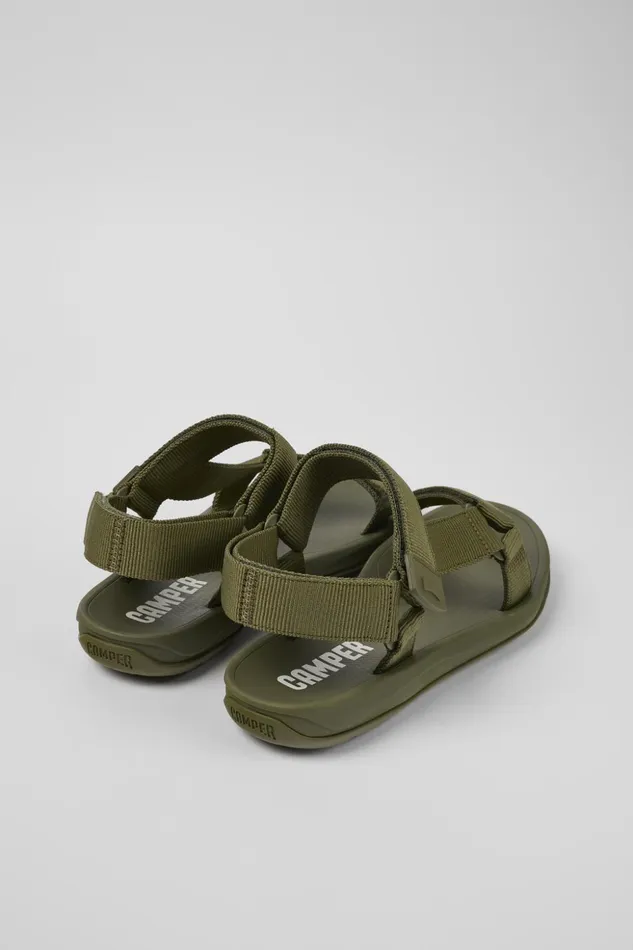 Men Match Green Textile Sandal Camper Non Leather Shoes Men Match Green Textile Sandal Camper Non Leather Shoes