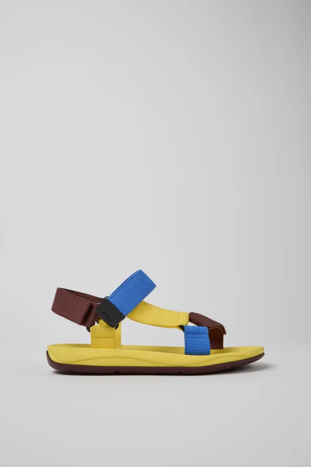 Men Match Yellow Blue And Burgundy Sandals Camper Non Leather Shoes Men Match Yellow Blue And Burgundy Sandals Camper Non Leather Shoes