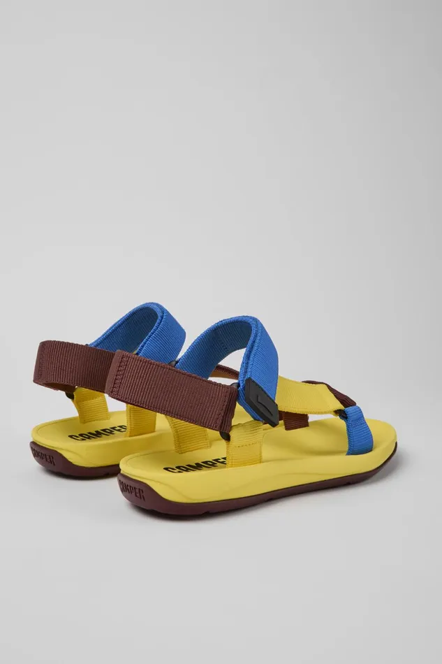 Men Match Yellow Blue And Burgundy Sandals Camper Non Leather Shoes Men Match Yellow Blue And Burgundy Sandals Camper Non Leather Shoes