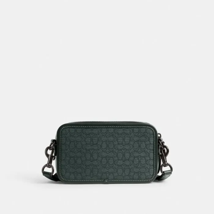 Men Messenger and Crossbody Coach Charter Slim Crossbody In Micro Signature Jacquard Amazon Green Men Messenger and Crossbody Coach Charter Slim Crossbody In Micro Signature Jacquard Amazon Green