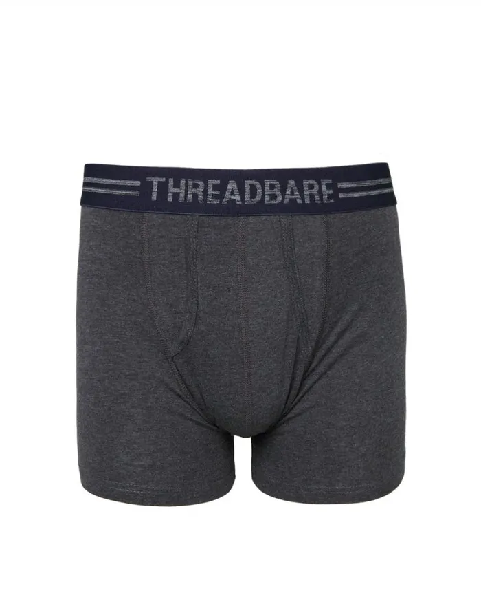 Men Navy and Grey Mix AFront Trunks 5 Pack Threadbare Underwear Men Navy and Grey Mix AFront Trunks 5 Pack Threadbare Underwear