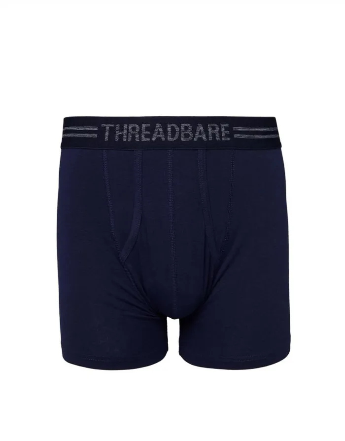 Men Navy and Grey Mix AFront Trunks 5 Pack Threadbare Underwear Men Navy and Grey Mix AFront Trunks 5 Pack Threadbare Underwear