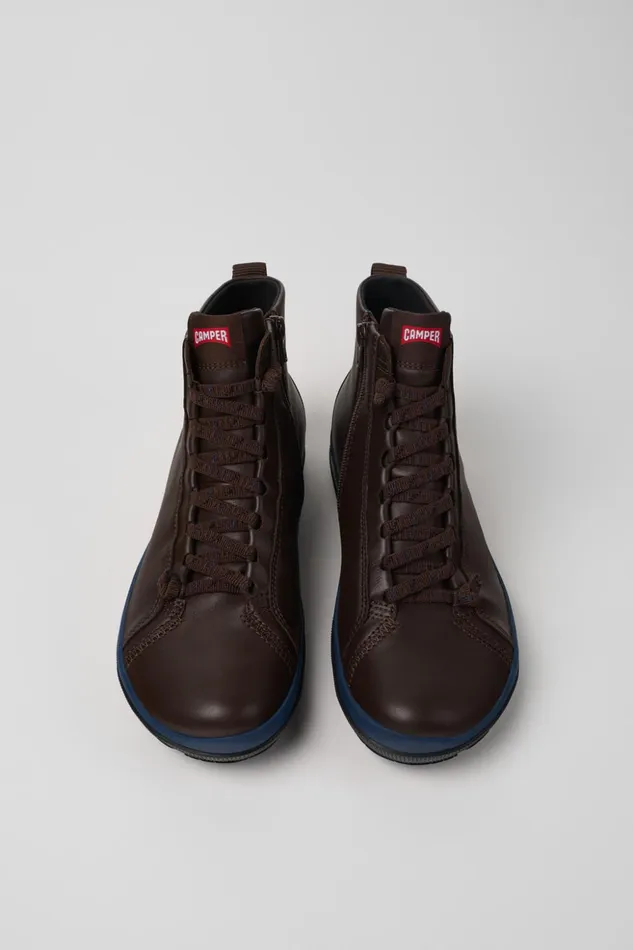 Men Peu Pista GORETEX Brown Leather Ankle Boots Camper Ankle Boots Men Peu Pista GORETEX Brown Leather Ankle Boots Camper Ankle Boots