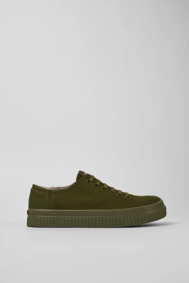 Men Peu Roda Green Textile Basket Camper Sneakers Men Peu Roda Green Textile Basket Camper Sneakers
