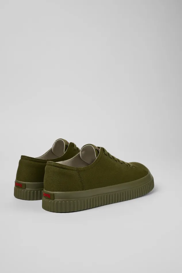 Men Peu Roda Green Textile Basket Camper Sneakers Men Peu Roda Green Textile Basket Camper Sneakers